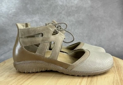 Sandalia de gladiador al tobillo con cordones de cuero tostado Naot Kata zapatos para mujer talla EU 39 US 8 Foto 1 de 4