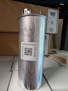 GENUINE OEM AMANA Air Conditioner Dual Run Capacitor Part# CAP030300450CS - Picture 1 of 2