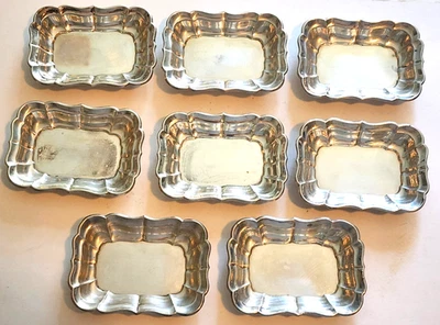批量 8 件 REED & BARTON WINDSOR 纯银托盘 / NUT DISHES #X 958 A — 第 1/4 张图片