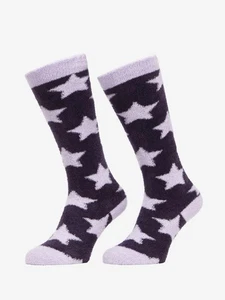 Calcetines LeMieux Sasha Star Design Fluffies enebro cálidos suaves hasta la rodilla - Imagen 1 de 3