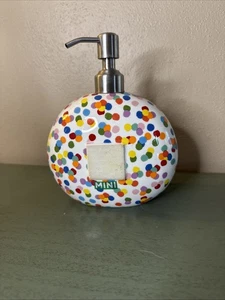 Happy Everything Coton Colors Soap Dispenser Toss Colorful Polka Dot Retired EUC - Picture 1 of 6