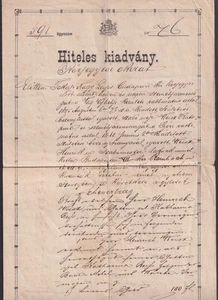 HUNGARY  (ITEM0303)  SEEMS to be SOME SORT of a HOTEL PUBLICATION, DATED 1876 - Picture 1 of 2