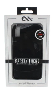 Casemate Case for iPhone XR Barely there Genuine Leather Black - Picture 1 of 5