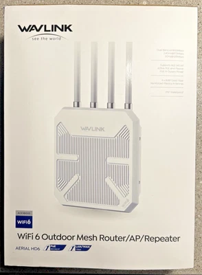 AX1800 Wireless Extender Outdoor WiFi6 Router Repeater High Speed Indoor/Outdoor - Image 1 of 3