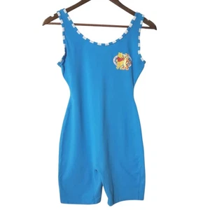 Vintage Disney POOH & Tigger Tanz Gym Unitard Mädchen Größe Large blau Playsuit - Bild 1 von 11