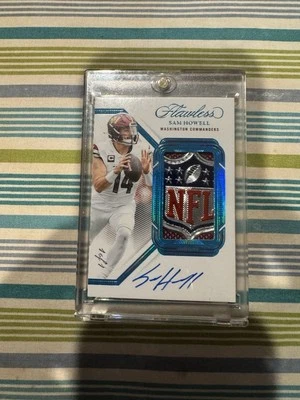 2023 Panini Flawless Sam Howell #PA-SHO  1 Of 1  NFL Shield Autograph - Image 1 of 4