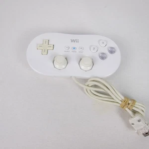 Nintendo Wii Classic Controller White OEM RVL-005, Tested & Working - Picture 1 of 3