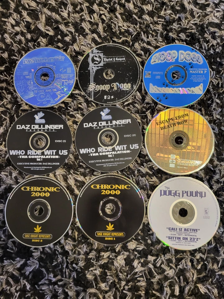SNOOP DOGG & DPG & DEATHROW RECORDS * CD LOT * 9 DISCS * NO INSERTS ~ DISCS ONLY - Image 1 of 1