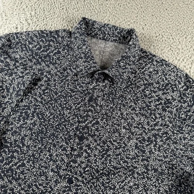 Lululemon 男式 Down To The Wire 休闲纽扣衬衫黑色 XL 码 Tech — 第 1/4 张图片