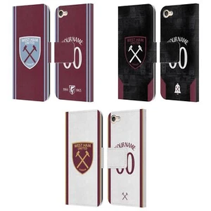 CUSTOM WEST HAM UNITED FC 2024/25 KIT LEATHER BOOK CASE FOR APPLE iPOD TOUCH MP3 - Picture 1 of 9