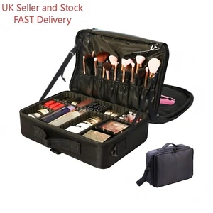 Travel Makeup Bag Cosmetic Case Organiser Large Professional Makeup Storage Bags - Picture 1 of 8