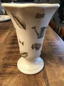 Pfaltzgraff Naturewood Footed Fluted Rim Vase/ Ice Cream Sundae Dish Excellent - Picture 1 of 6