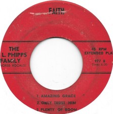 PHIPPS FAMILY/CARTER FAMILY Split EP on Faith hillbilly gospel 45 HEAR