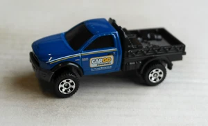 Matchbox 2016 Dodge RAM Flatbed Pickup Truck blu/nero Cargo Couriers MBX ́16 - Foto 1 di 4
