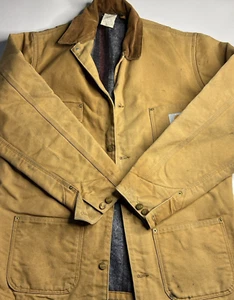 Cappotto Carhartt Vintage Coperta Foderata Flanella Lavoro Fienile Uomo 42T Lavoro Esterno - Foto 1 di 15
