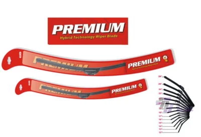 2x Premium Hybrid Beam Windshield Wiper Blade Fits: Chevrolet Corvette 2005-2013 - Image 1 of 4