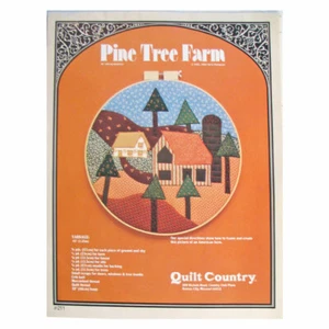 Pine Tree Farm by Quilt Country 18" Quilted Wall Hanging of Farm Scene - Picture 1 of 5