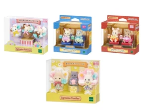 Sylvanian Families Movie Theater Popcorns 4 Set Rabbit Cat Husky Babies Original - Picture 1 of 20