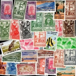 Wert Französisches Des Somalia Sammlungen 25 Ab 100 Briefmarken Unterschiedliche - Bild 1 von 4