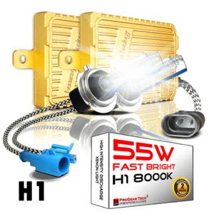 Heavy Duty 55W H1 8000K Fast Bright AC Digital HID Xenon Kit Headlight Fog-Light - Picture 1 of 13