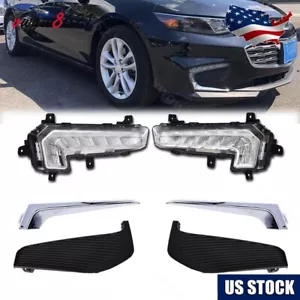 Fit 2016-2018 Chevrolet Malibu XL Bumper DRL LED Daytime Running Lamp Fog Lights - Picture 1 of 13