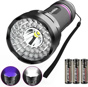 2-en-1 Linterna, Luz Ultravioleta de 395nm, Linterna Pequeña, LED 300LM, - Imagen 1 de 8