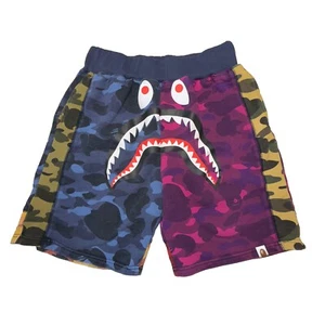 BAPE Mix camo shark sweat shorts A Bathing Ape Size XXL - Picture 1 of 12