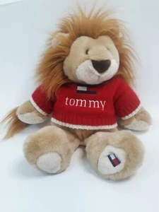 Vintage Tommy Hilfiger Preppy Lion 14” Plush Commonwealth 2001 Red Sweater - Picture 1 of 5