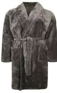 ESPIONAGE TEXTURED FLEECE DRESSING GOWN FOR BIG MEN 2XL 3XL 4XL 5XL 6XL 7XL 8XL - Picture 1 of 2