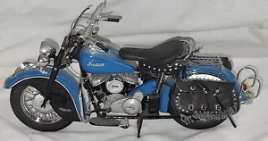 1948 Indian Chief Motorcycle 1/10 scale blue diecast in box Danbury Mint - Picture 1 of 12
