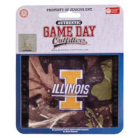 Illinois Fighting Illini Wallet Camouflage Mens Bi-fold Camo Wallet Cover