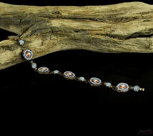 Vintage Mikro Mosaik Armband 40/50iger Jahre Italien Schmuck - Bild 1 von 6