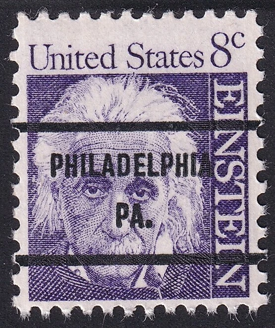 1285 Albert Einstein 8c Bureau Precancel “Philadelphia PA." PSS-71 MNH OG - Image 1 of 1