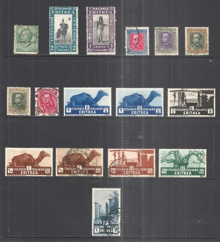 ERITREA   VARIOUS MINT HINGED & USED ISSUES   1908 - 1935 Cover