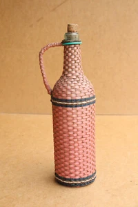 Demijohn Vintage Bottle Plastic Wrapped Farmhouse Country Retro Cottage 1960s - Picture 1 of 11