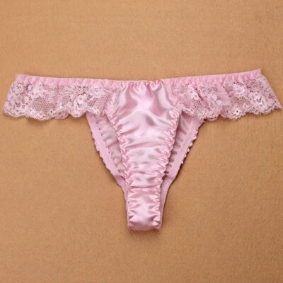 2 Pairs Girls 100% Silk Thongs Bikinis Underwear Panties Size 6-12 Pink Knickers - Image 1 of 4