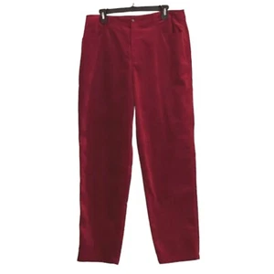 Sigrid Olsen Sport Women's Deep Red 5 Pocket Velvet Straight Leg Pants 14 - Bild 1 von 10