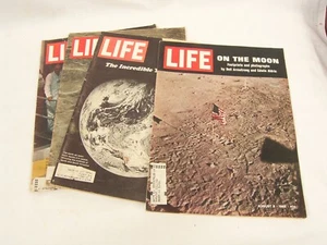 Lot of 4 LIFE Magazines 1960's Moonshot Lunar Landing Astronaut Special Editions - Picture 1 of 6
