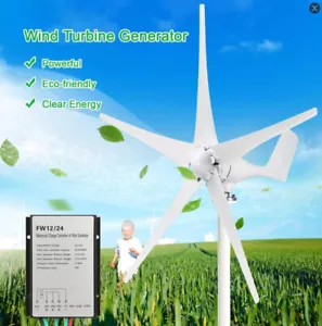 500W 12V 24V Windkraftanlage Windgenerator Mith Laderegler Windturbine 5 Klinge - Bild 1 von 11