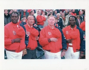 St. Louis Cardinals HOF'ers  8 X 10 Photo Musial,Gibson,Brock,Schoendienst - Picture 1 of 1