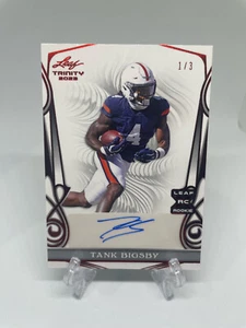 TANK BIGSBY 2023 LEAF TRINITY FOOTBALL ROOKIE AUTO /3 - Picture 1 of 1