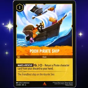 Barco Pirata Pooh - Raro - Juego de cartas coleccionables Disney Lorcana Mar Azurita #32/204 - Imagen 1 de 3