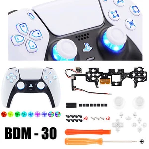 LED RGB Lights White Buttons DIY KIT for PlayStation 5 Controller BDM-30 New Gen - Picture 1 of 9