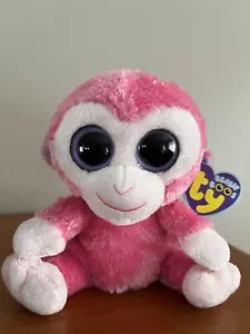 Ty Beanie Boos - RAZBERRY the Monkey (6 Inch) Hot Pink Nwt - Picture 1 of 4