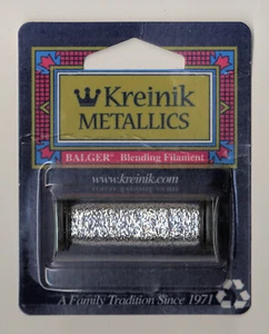 Kreinik - 55Yd Spool of #001HL Silver Hi Lustre Metallic Blending Filament - Picture 1 of 2