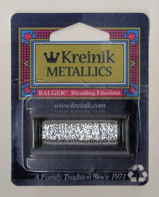 Kreinik - 55Yd Spool of #001HL Silver Hi Lustre Metallic Blending Filament - Image 1 of 2