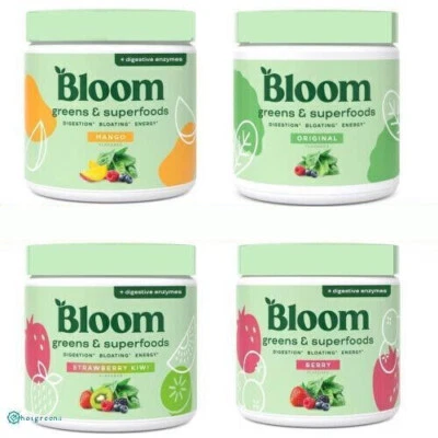 MARKENLOS Bloom Nutrition Super Greens polvo batido jugo mezcla probióticos para digestión