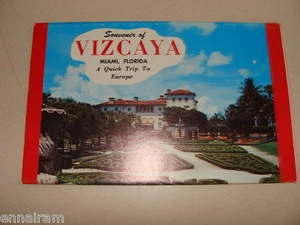 Vizcaya Miami Florida Quick Trip to Europe Souvenir Folder Mailer fold-out PC - Picture 1 of 3