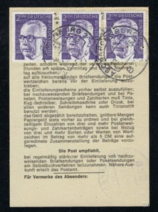 West Germany 2 Mark Heinemann (3) on silent insurance for package, rare use! - Picture 1 of 2