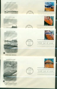2007 FDC juego de 4 - Scott # 4160-63 - lanchas rápidas vintage - pieza Cachet UA - Imagen 1 de 1